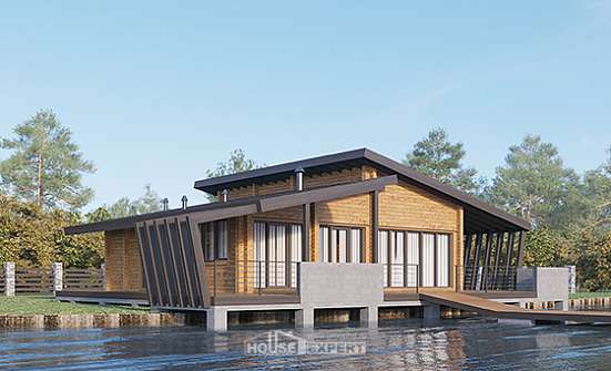 100-007-П Проект бани из дерева Новороссийск | Проекты домов от House Expert