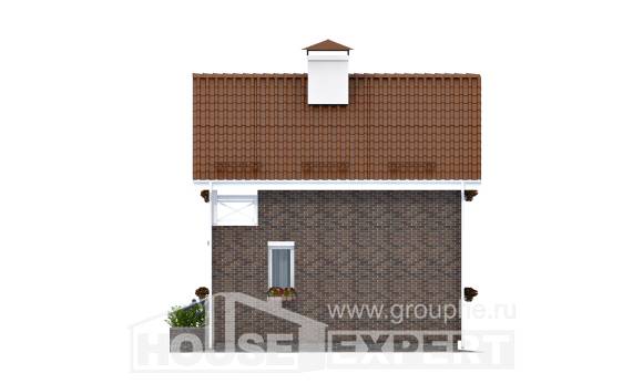 045-001-Л Проект двухэтажного дома мансардный этаж, скромный дом из газосиликатных блоков Новороссийск, House Expert