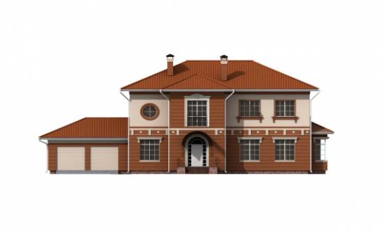 285-001-Л Проект двухэтажного дома и гаражом, огромный дом из кирпича, Новороссийск