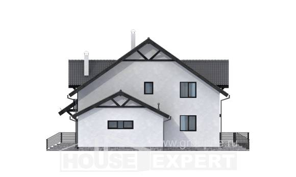 290-003-П Проект двухэтажного дома мансардный этаж, современный коттедж из пеноблока Новороссийск, House Expert