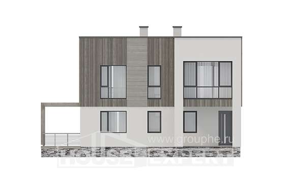 150-017-П Проект двухэтажного дома, бюджетный коттедж из газобетона, Новороссийск