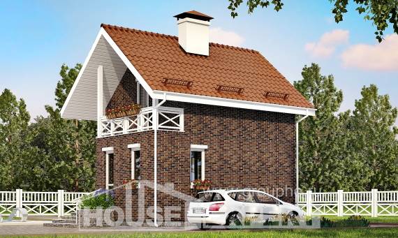 045-001-Л Проект двухэтажного дома мансардный этаж, красивый дом из газосиликатных блоков Новороссийск, House Expert