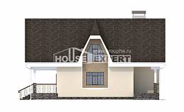 125-001-Л Проект двухэтажного дома с мансардным этажом, доступный коттедж из пеноблока Новороссийск, House Expert