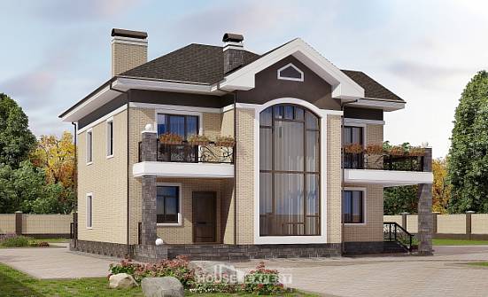 200-006-П Проект двухэтажного дома, средний загородный дом из кирпича Новороссийск | Проекты домов от House Expert