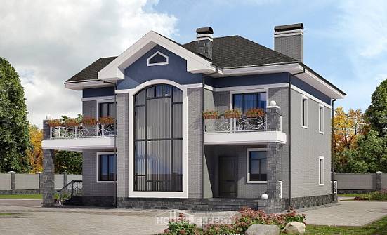 200-006-Л Проект двухэтажного дома, классический коттедж из кирпича Новороссийск | Проекты домов от House Expert