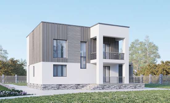 150-017-П Проект двухэтажного дома, доступный дом из блока Новороссийск | Проекты домов от House Expert