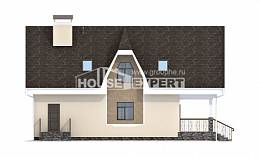 125-001-Л Проект двухэтажного дома мансардой, классический коттедж из керамзитобетонных блоков Новороссийск, House Expert