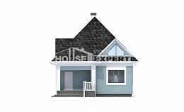 110-001-Л Проект двухэтажного дома с мансардой, скромный загородный дом из керамзитобетонных блоков Новороссийск, House Expert