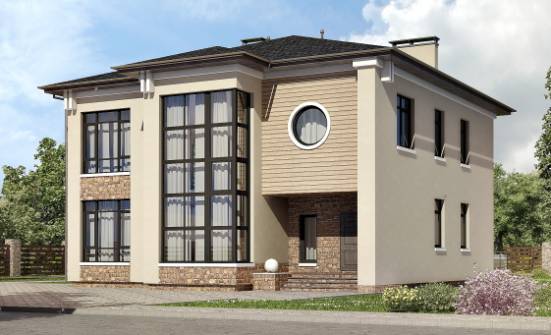 300-005-Л Проект двухэтажного дома, просторный домик из кирпича, Новороссийск