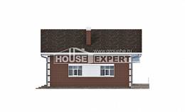 180-001-Л Проект двухэтажного дома с мансардой, гараж, скромный домик из пеноблока, Новороссийск
