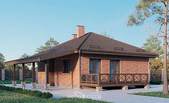 070-006-Л Проект одноэтажного дома, скромный загородный дом из поризованных блоков Новороссийск | Проекты домов от House Expert