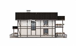 250-002-Л Проект двухэтажного дома мансардный этаж, гараж, красивый коттедж из кирпича Новороссийск, House Expert