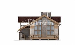 165-002-П Проект двухэтажного дома мансардой и гаражом, классический коттедж из газосиликатных блоков Новороссийск, House Expert