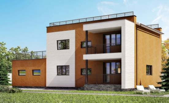 180-012-П Проект двухэтажного дома, гараж, просторный коттедж из кирпича Новороссийск | Проекты домов от House Expert