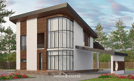 230-001-П Проект двухэтажного дома с мансардным этажом, красивый загородный дом из кирпича Новороссийск | Проекты домов от House Expert