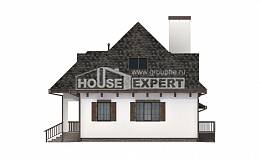 110-002-Л Проект двухэтажного дома мансардный этаж и гаражом, классический домик из керамзитобетонных блоков Новороссийск, House Expert