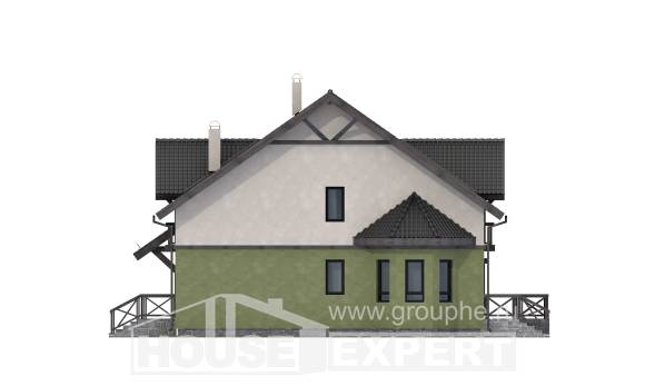 120-003-П Проект двухэтажного дома с мансардой, красивый домик из бризолита Новороссийск, House Expert