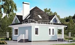 110-001-Л Проект двухэтажного дома мансардой, простой дом из керамзитобетонных блоков Новороссийск, House Expert