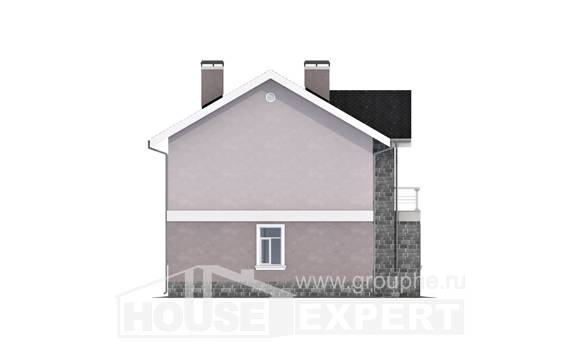 170-008-П Проект двухэтажного дома, доступный домик из поризованных блоков, Новороссийск