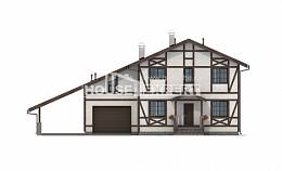 250-002-Л Проект двухэтажного дома мансардный этаж и гаражом, простой загородный дом из кирпича Новороссийск, House Expert
