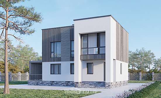 150-017-П Проект двухэтажного дома, доступный дом из блока Новороссийск | Проекты домов от House Expert