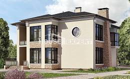 300-005-Л Проект двухэтажного дома, красивый дом из кирпича, Новороссийск