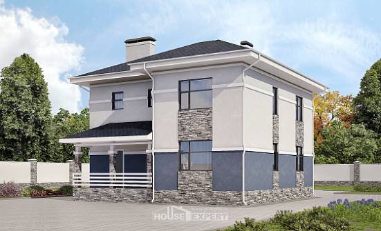 150-014-Л Проект двухэтажного дома, скромный коттедж из газосиликатных блоков Новороссийск | Проекты домов от House Expert