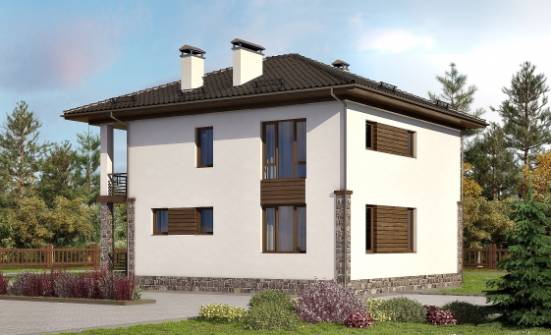 170-005-П Проект двухэтажного дома, доступный домик из газосиликатных блоков Новороссийск | Проекты домов от House Expert