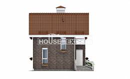 045-001-Л Проект двухэтажного дома мансардный этаж, крохотный домик из газосиликатных блоков Новороссийск, House Expert